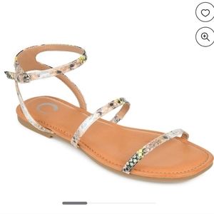 New Journee Collection Womens Comfort Foam Libbie Sandal size 8 snake
